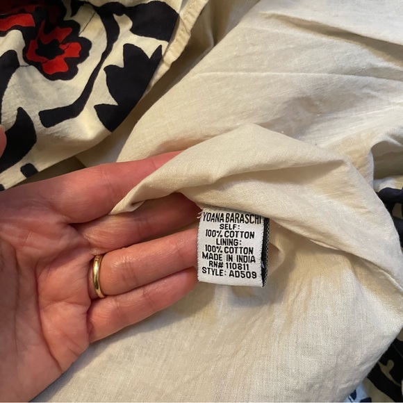 🌟HOST PICK🌟Yoana Baraschi Sweetwater Beaded Collar Cotton Dress size 0 - Picture 9 of 9